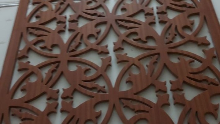 Seperatör paravan kahverengi altın varak